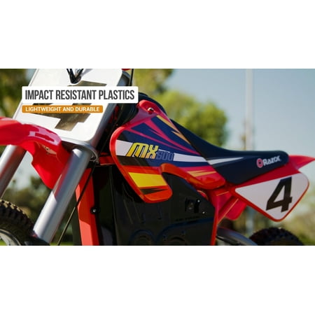 Razor - Dirt Rocket High-Torque Electric Motorcycle Dirt Bike - Red