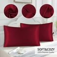 thumbnail image 6 of Livrdious Satin Silk Pillowcase for Hair and Skin Soft and Cooling Pillow Cases with Envelope Closure Gift for Women Men, 2-pack, 20"x28", 6 of 8