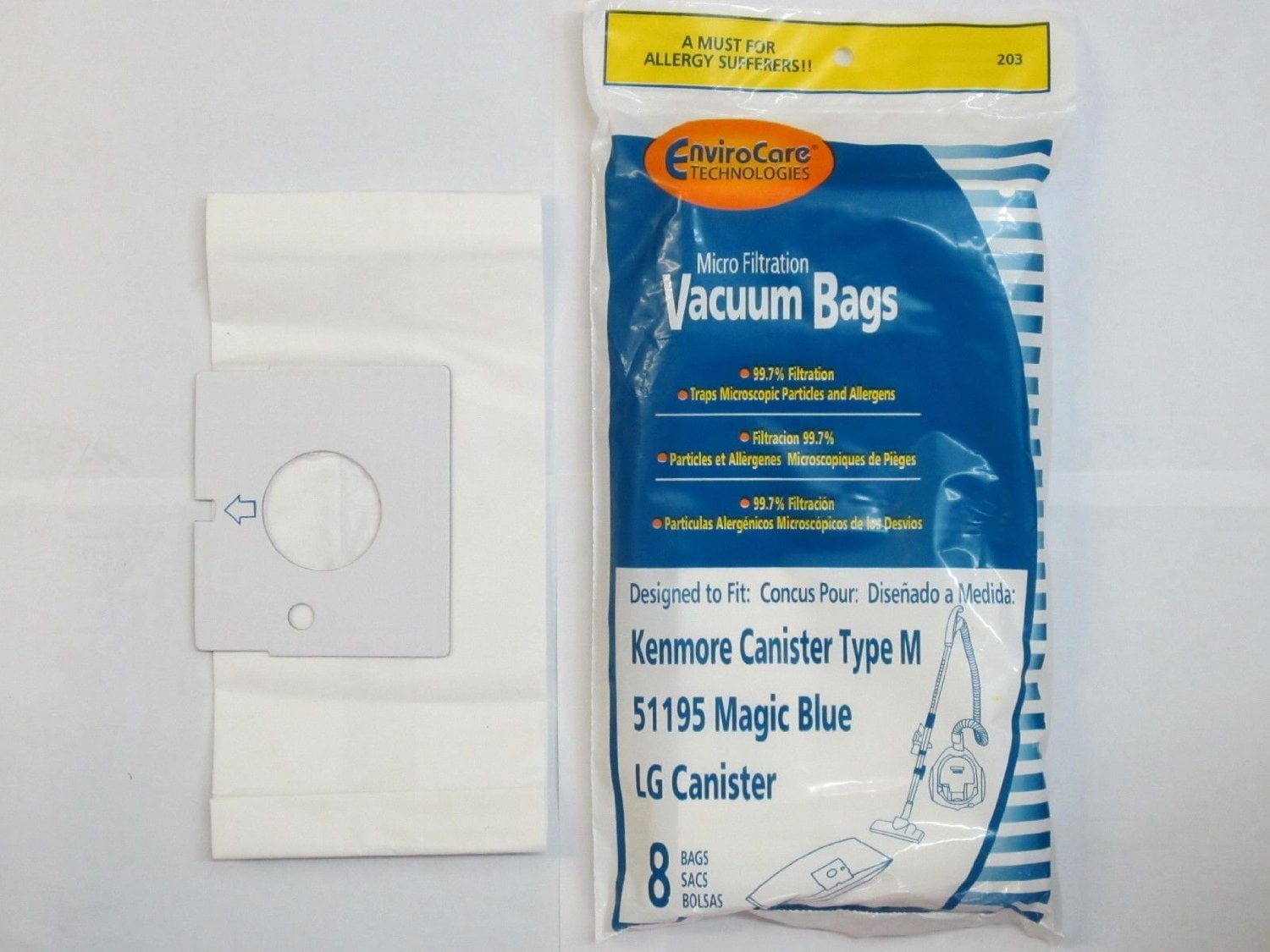 1 X 16 KENMORE 51195 BLUE MAGIC MICROFILTRATION VACUUM BAGS Walmart
