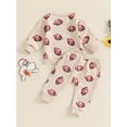 thumbnail image 6 of Suagox Baby Boy Fall Clothes Rugby Print Long Sleeve Sweatshirt and Elastic Pants 2 Piece Track Suit Outfits for Toddler for 3-24 Months and 2-3 Years Old Baby, 6 of 10