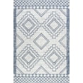 thumbnail image 3 of JONATHAN Y SANTA MONICA 5 x 8 Area Rug, Marokko Diamond Tribal Medallion - Ivory/Blue, SMB127C-5, 3 of 8