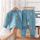 thumbnail image 1 of Ropa de Otoño de algodón puro para niños y niñas, traje largo de calzoncillos, pijamas para bebés, ropa para el hogar, 1 of 4