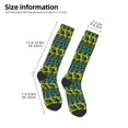 thumbnail image 2 of Rocae Teal Vintage Corn Pattern for Novelty Casual compression Socks For Women Men Contrast Color Stockings, 2 of 6