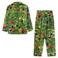 thumbnail image 4 of Renewold Breathable Nightwear Pullover Tops Christmas Bow Colorful Lights Button Pajama Set for Women 2pcs Snug-Fit Home Wear Nightgown Lounge Wear Size XS, 4 of 6