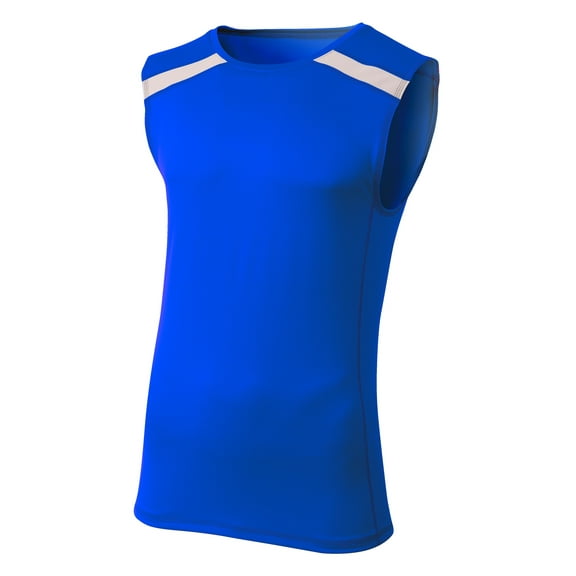 A4 N2014 Mens Bolt Singlet - Royal/White - 2XL
