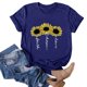 thumbnail image 4 of Pntutb Mujeres Casual Carta Impresión Mangas Cortas O-Cuello Camiseta Suelta Blusa tops Pntutb Pntutb-3521, 4 of 5