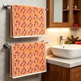 thumbnail image 6 of Candy Cane Patterns Hand Towels,2 Pcs Christmas Kitchen Dish Towels,Soft Absorbent Holiday Towels for Kitchen Bathroom Decor,Xmas Gift,15.7x23.6"(Orange), 6 of 7