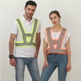 thumbnail image 6 of V Shape Reflective Vest High Visibility Cycling Safety Vest Running Gear, Universal Size-neonOrange-1Pc, 6 of 6