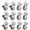 2 IN L-Shape (12 Pack), variant on 2 Inch Caster Wheels With 3/4" (20 Mm) U Bracket Small Rubber Casters Set Of 4 360 Degree Ball Bearing Plate Swivel Castors For Dresser Cabinet Desk