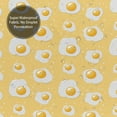 thumbnail image 5 of Shower Curtain, Cute Fried Egg Yellow Waterproof Fabric Plastic Shower Curtain, Drying Fast Bathroom Curtain with 9 Buttonholes, Ruffle Shower Curtain 60x72in, 5 of 8