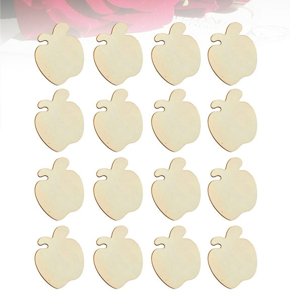 Soimiss 40PCS DIY Painting Wood Slices Apple Shape for Unfinished Wood Crafts and Decorations