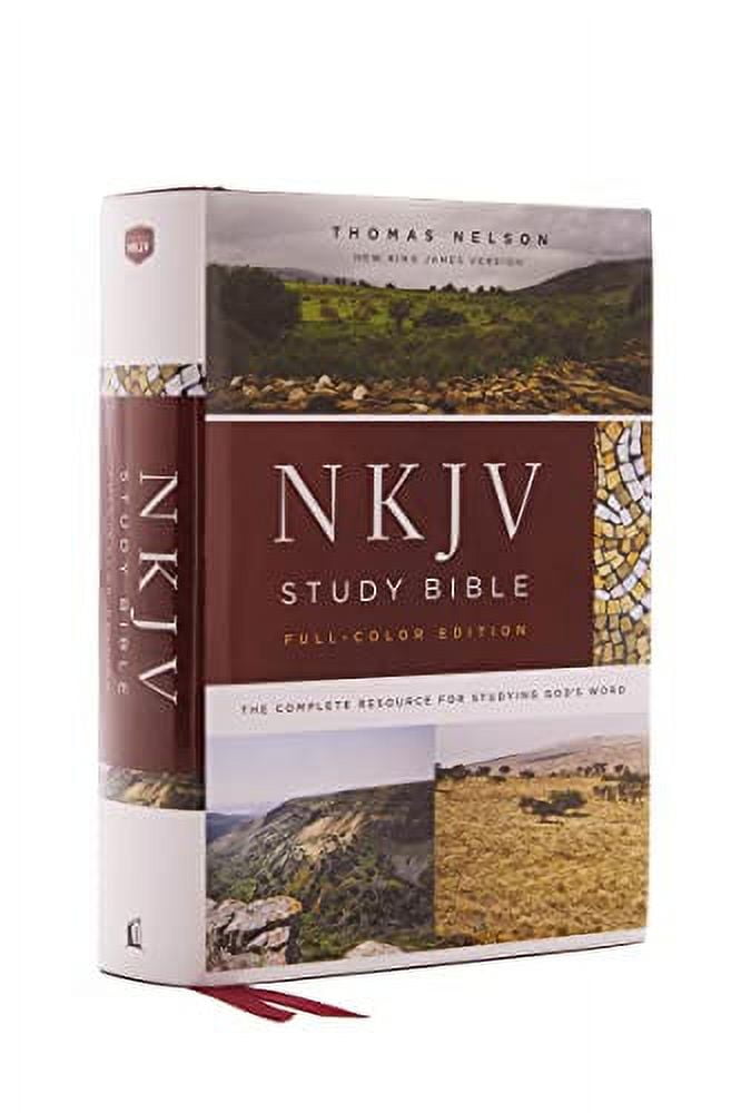 NKJV Study Bible, Hardcover, Full-Color, Red Letter Edition