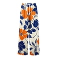 thumbnail image 7 of Dress Pants Women Petite High Waisted Wide Leg Summer Beach Vacation Pants Boho Lounge Casual Palazzo Trousers, 7 of 7