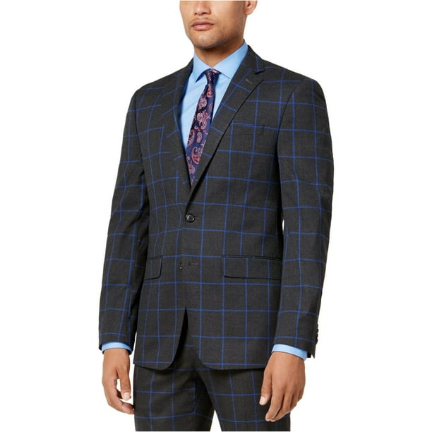 Mens windowpane blazer best sale