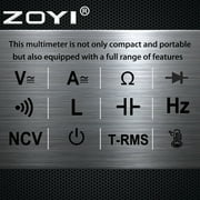 ZOYI 102L Automatic Range Inductance Multimeter Tester: Compact High-Precision Anti-Burn Digital Multimeter Tester with Multi Testers Function 60H-6mH