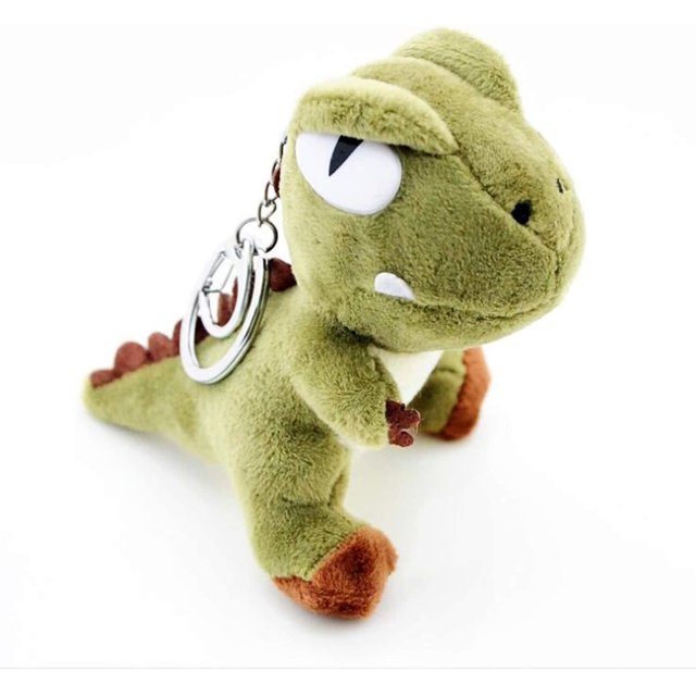 Llavero de dinosaurio de peluche YONGSHENG, 10 cm, Verde, adorno para mochila