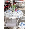 thumbnail image 6 of Outdoor Tablecloth with Umbrella Hole Zipper Flowers Dandelion Round Tablecloth 60" Waterproof Outside Table Cloth Watercolor Pastoral Spring Blue Floral Patio Table Cover Tablecloths for Picnic, 6 of 8