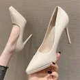 thumbnail image 4 of Nuevos zapatos de mujer de primavera, zapatos de tacón alto finos a la moda con plataforma, zapatos de vestir blancos y negros para fiestas y bodas, zapatos de tacón para mujer, 4 of 5