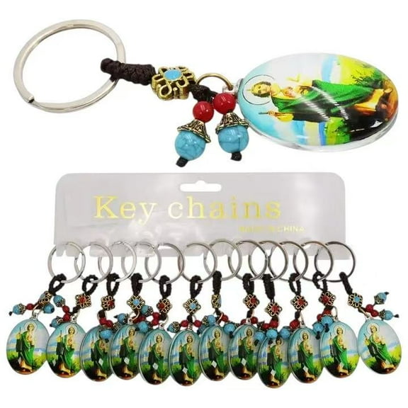 12 Pcs Saint St. Jude Baptism Party Favors Green Gifts Recuerdos Bautizo San Judas Tadeo Baptism Memorial Favors