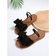 thumbnail image 5 of Women Anti-slip Bow Decor Multi-way Wear Flat Sandals  Fashion Summer Polyester Slingback Sandals, 5 of 7