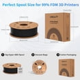 thumbnail image 6 of Creality Hyper ABS 3D Printer Filament 1.75mm 350mm/s High-Speed 2.2lbs Compatible with Most 3D Printers, Black, 6 of 13
