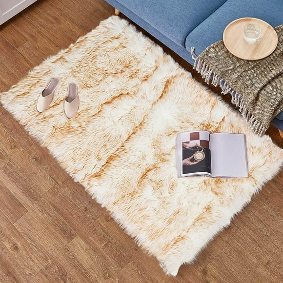 Super Home Faux sheepskin burgundy carpet Carpet For Bedroom Wool Imitation Sheepskin Rugs Faux Non Slip Bedroom Shaggy Carpet Mats