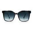 thumbnail image 4 of Womens Luxury Designer Inset Lens Metal Arm Horn Rim Plastic Fashion Sunglasses Blue Marble - Blue, 4 of 7