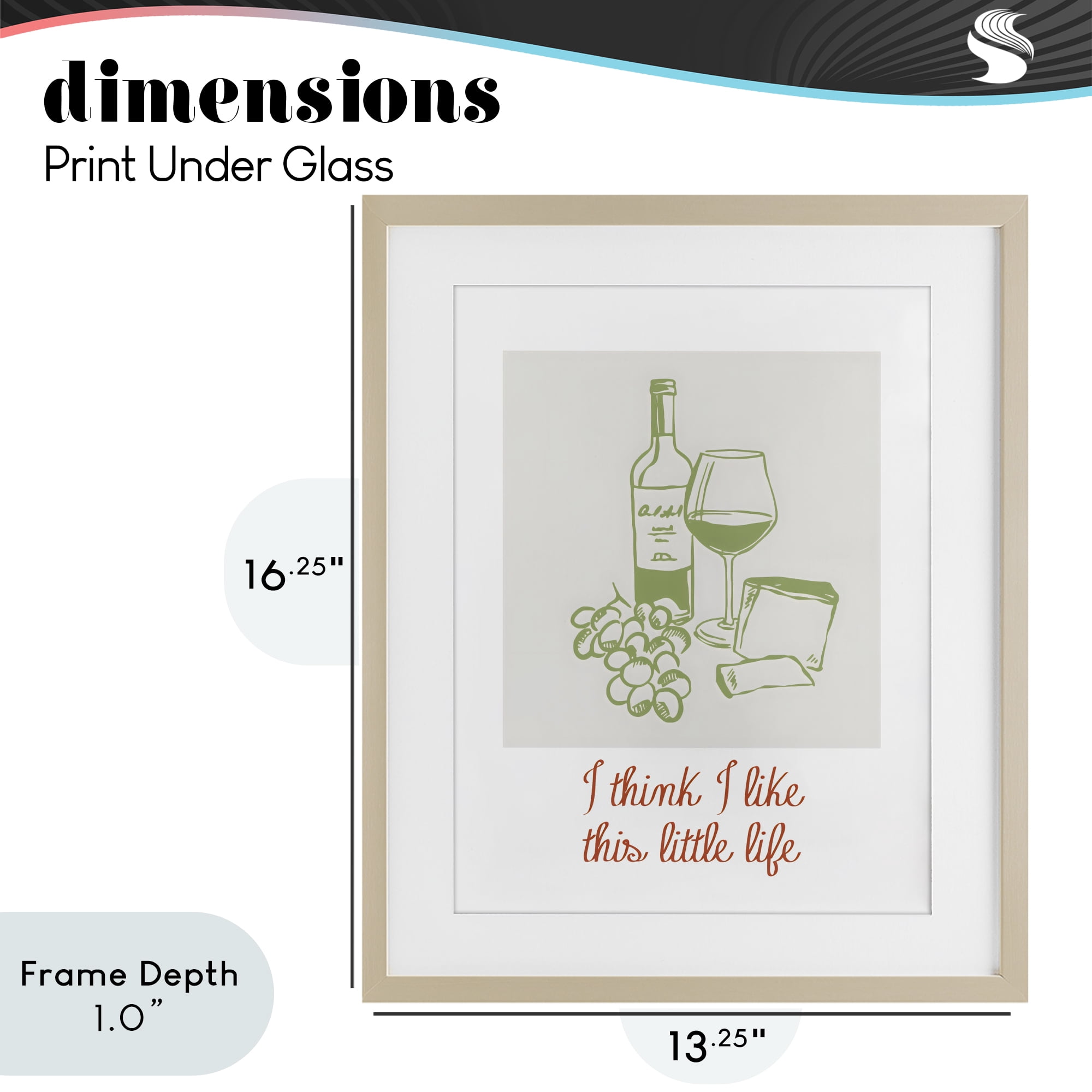 Stupell Industries I Think I Like This Little Life Birch Framed Print Under Glass, design by The Prints Vibe
