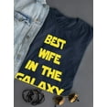 thumbnail image 3 of Best Wife In Galaxy Gold Text Shaped T-Shirt Women -Smartprints Designs, Female x-Large, 3 of 4