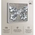 thumbnail image 2 of Silver Butterfly Canvas Butterfly Art Prints by Art Remedy, White Frame, 16" x 16", 2 of 7