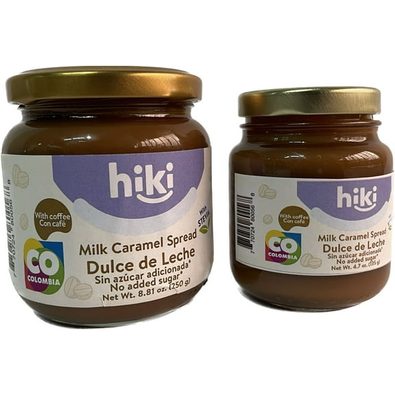 Nebraska Hiki No sugar added Arequipe, Dulce de Leche Coffee Milk Caramel Spread, stevia sweetened. Pack of 2