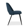 thumbnail image 3 of Housely Upholstered Modern Dining Chair Cutout Back Kitchen Chairs(Set of 2) Blue Blue Finish, 3 of 5