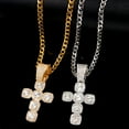 thumbnail image 6 of Iced Out Crystal Cross Miami Cuban Link Chain Necklace For Women Men Luxury Square Rhinestone Cross Choker Necklace Punk Jewelry YY Gift, 6 of 7
