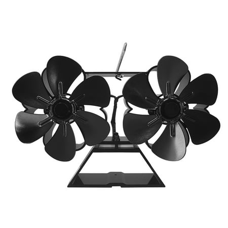 

12 Blade Heat Powered Stove Fan Dual Motors Eco-Friendly Home Chimney Quiet Fan