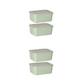 thumbnail image 2 of Toystoory Recipiente de plástico para alimentos, transparente, fácil de localizar, sin BPA, conserva la frescura, frío y caliente, verde, 2 Verde 2 piezas 2Conjunto, 2 of 6