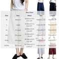 thumbnail image 3 of Wide Leg Sweatpants Women Capris Ndbuld Women's Culottes Elastic Waist Loose Wide Leg Pants Solid Color Pants Pocket Casual Summer Trousers Black XL, 3 of 5