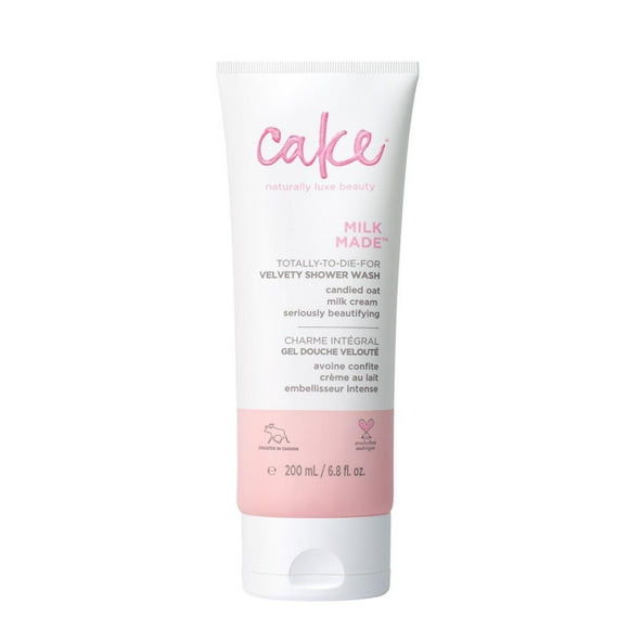 Cake Beauty Velvety Body Wash, Milk Made – Cleansing & Moisture Rebalancing – For Dry Skin – Oat Kernal Extract, Coconut Oil & Marshmallow Root Extract – 200 mL