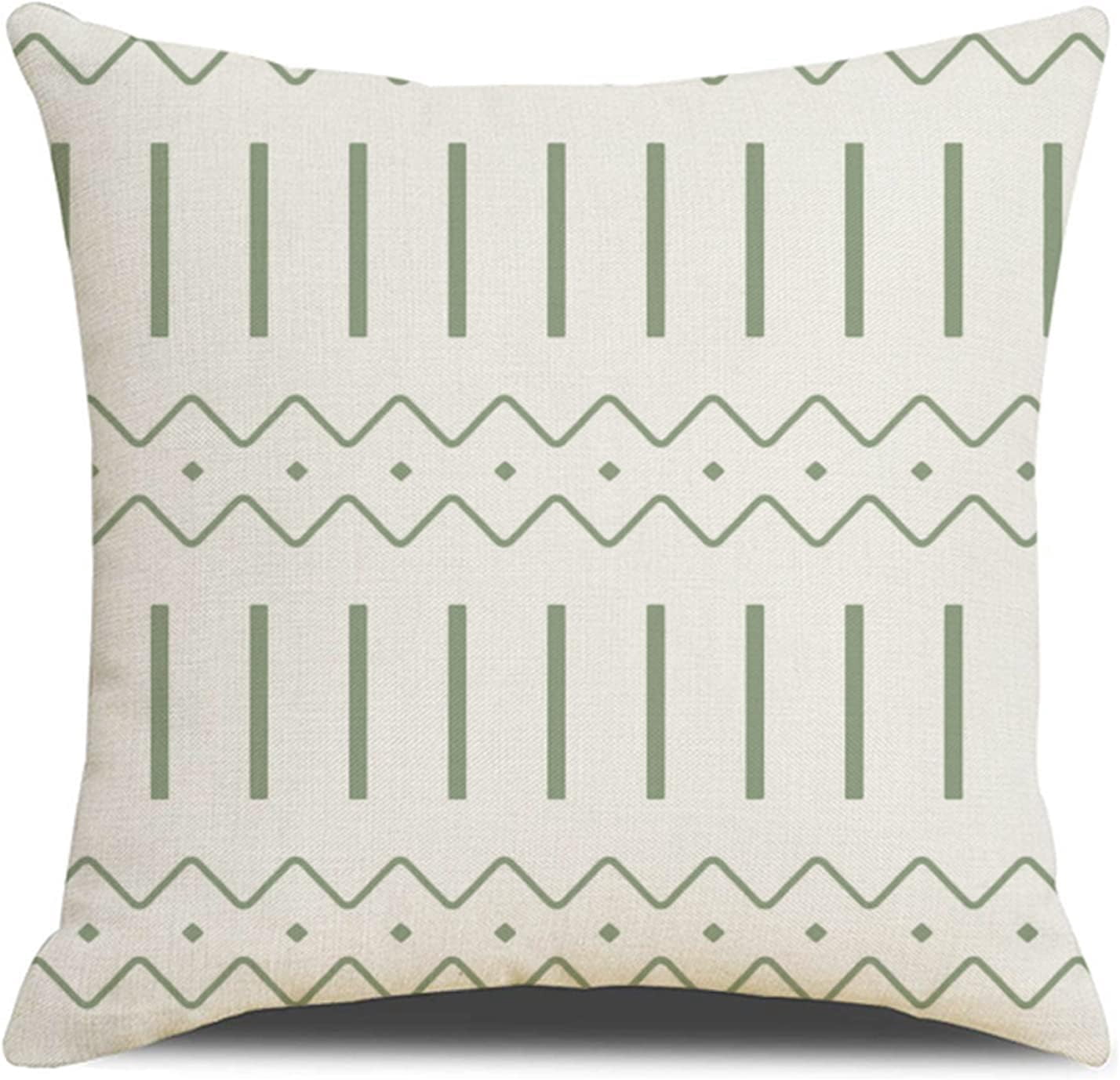 Throw Pillow Covers 20x20 Inch, Pillow Covers 20x20,Squar Pillow Covers Set of 4 Boho Modern Farmhouse Neutral Decorative Pillowcases Linen Cushion Case for Couch, Bed, Home Decor