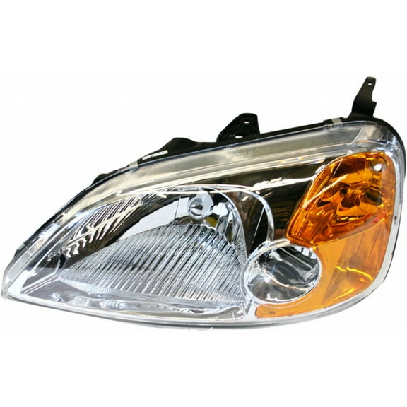 For 2001-2003 Honda Civic Headlight Driver Side Assembly Unit HO2518102 2dr For Coupe - replaces 33151-S5P-A01