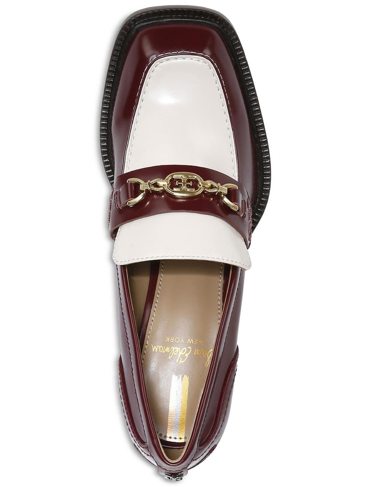 Sam Edelman Womens Quincy Faux Leather Square Toe Loafer