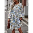 thumbnail image 2 of Vestido estampado para mujer, vestido de manga larga para mujer, vestido de manga larga para mujer, vestido de manga larga, rendimiento de alta gama, 2 of 9