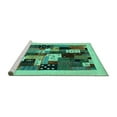 thumbnail image 2 of Ahgly Company Machine Washable Indoor Rectangle Abstract Turquoise Blue Contemporary Area Rugs, 5' x 8', 2 of 4