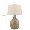 thumbnail image 5 of Mercury Glass Table Lamp with Drum Shade Gold and Beige - Saltoro Sherpi, 5 of 5