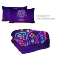 thumbnail image 5 of BlessLiving Cartoon Rocket Comforter Sets, Purple Comforter Sets King, Gamer Bedding Sets for Boys, 5 of 5