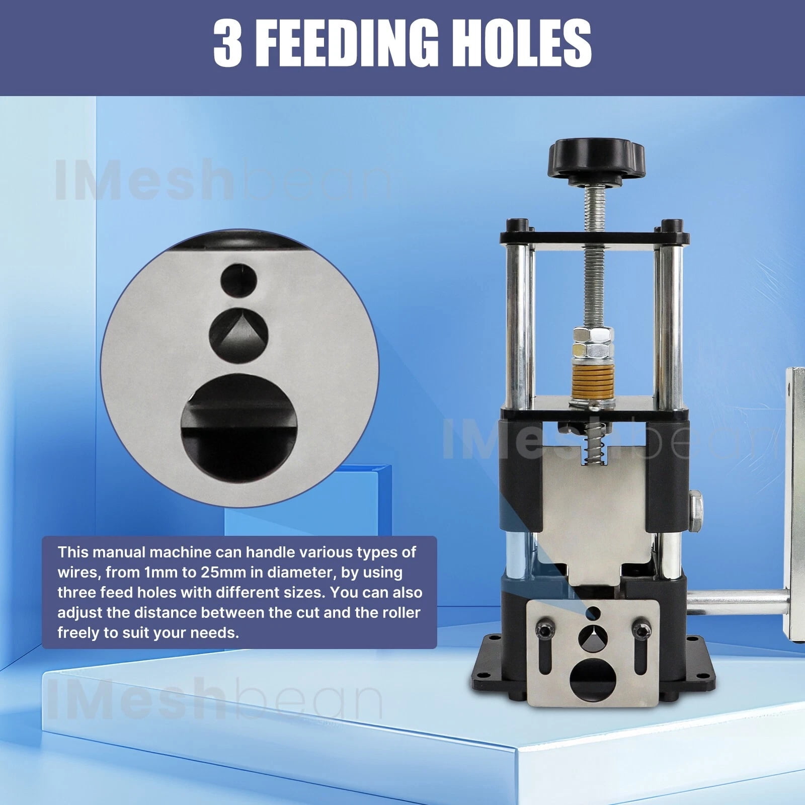 iMeshbean Electric & Manual Wire Stripping Machine Hand Crank Cable Cutter Copper Peeling Stripper