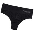 thumbnail image 3 of Tangas de mujer T Back Bragas de algodón de cintura baja Ropa interior sexy elástica sin costuras de color sólido, Negro, XL / XXL Inevent AP001138-02B, 3 of 7