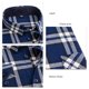 thumbnail image 3 of Camisa a cuadros cepillada de algodón puro para hombre, camisa informal a cuadros con solapa para todas las estaciones, para compras informales en casa, citas y oficina, 3 of 4