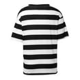 thumbnail image 5 of YUGYXL Fashion Striped Shirts for Women Short Sleeve Blouses Crew Neck Summer Tops Going Out Loose Tshirts Black S, 5 of 6