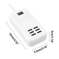 thumbnail image 2 of USB Charger Block 6 Ports USB Charger Fast Charging Plug AC Power Wall Travel Charging Adapter Charging Station Extension Socket Outlet for Multiple Devices Smart Phone Tablet Headphones, 2 of 8