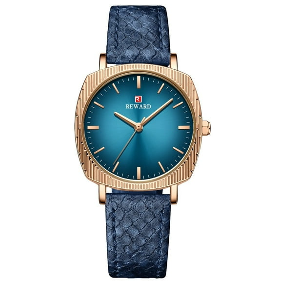 Explojoy Women's Fashion Quartz Watch – Waterproof Leather Strap Business Wristwatch for Daily Elegance